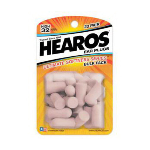 Hearos Ultimate Softness Series Ear Plugs - 20 Pairs, Bulk Pack